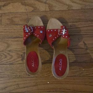 Red Aldo heels